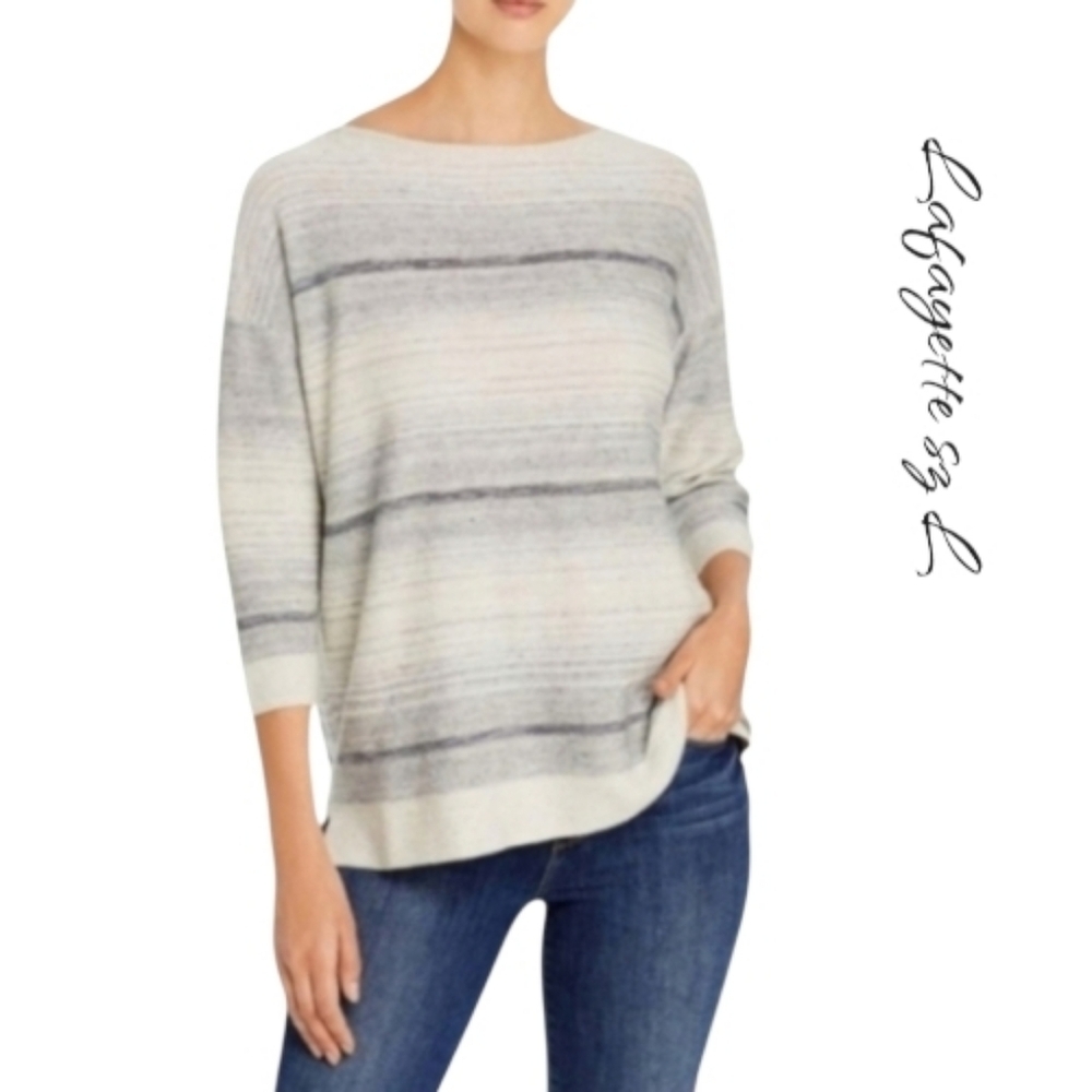 NWT Lafayette 148 New York pull over Ombre Sweater sz L